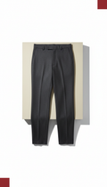 Tailored Wool-Blend Pants with Tapered Leg