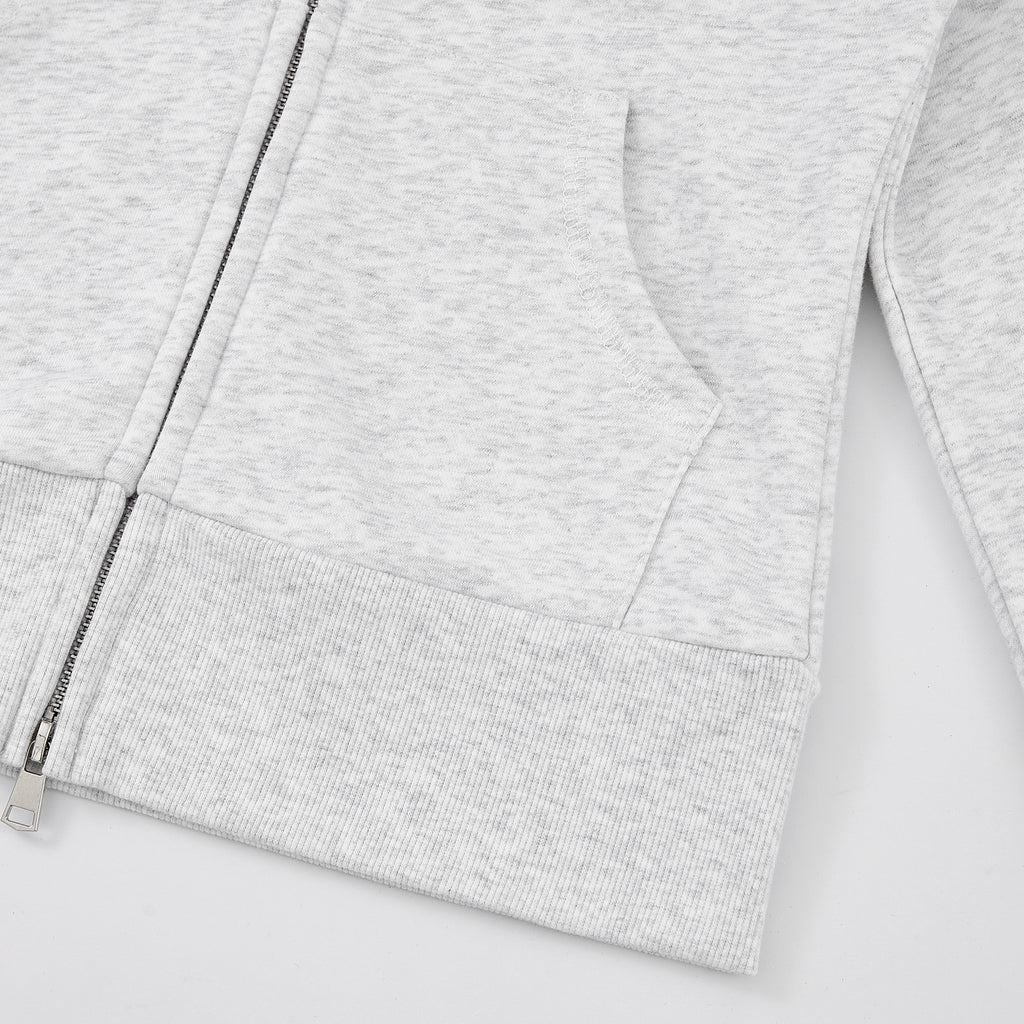 VOID Arctic Fur Hoodie — Zipper detail