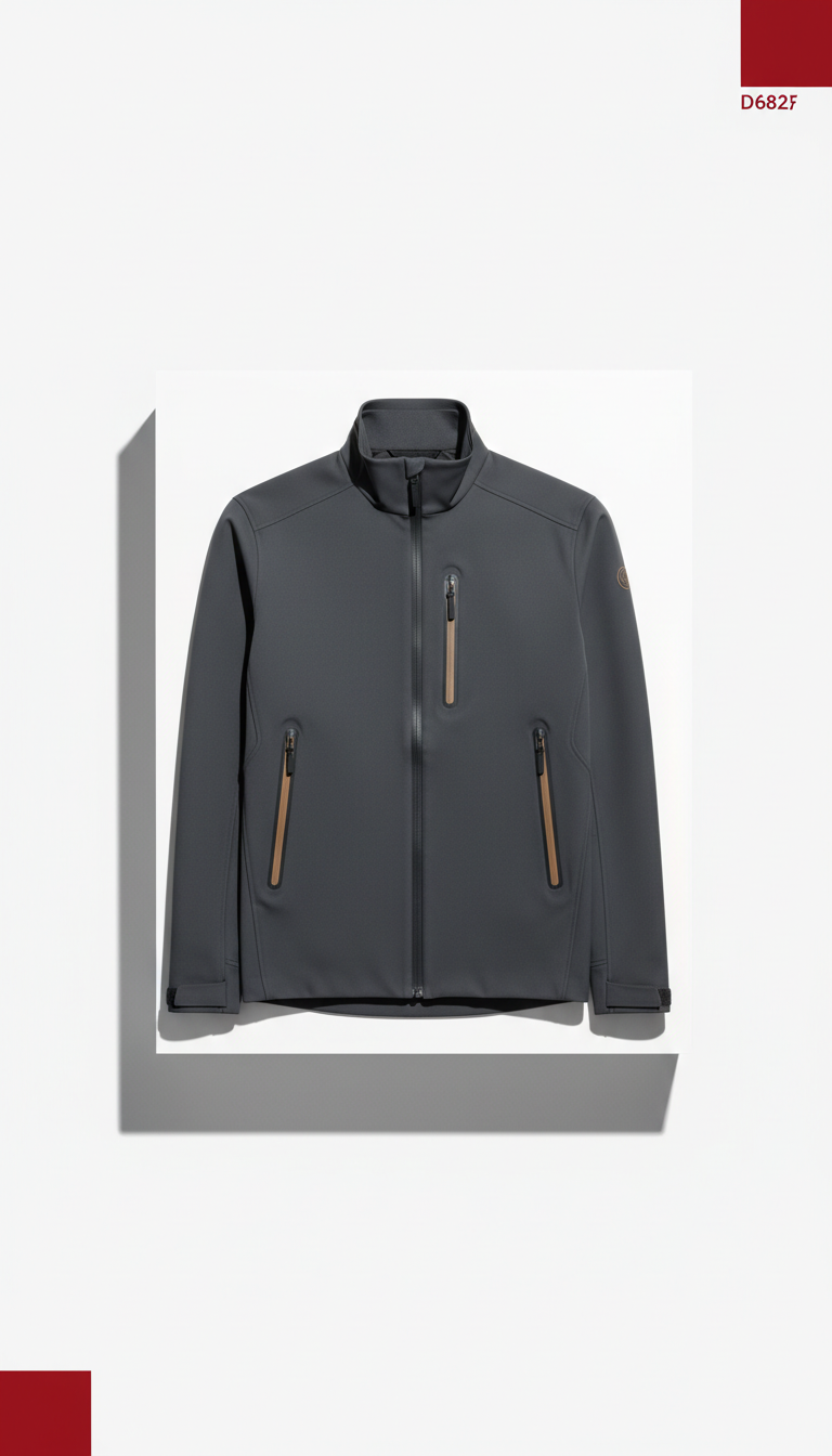 Structured Technical Jacket with Hidden Zip