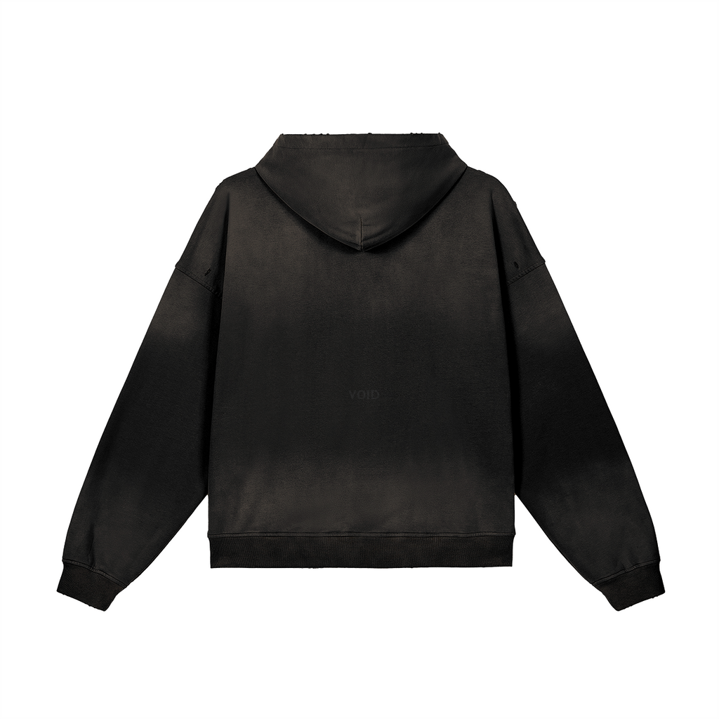 VOID Sun-Bleached Distressed Hoodie — Back view