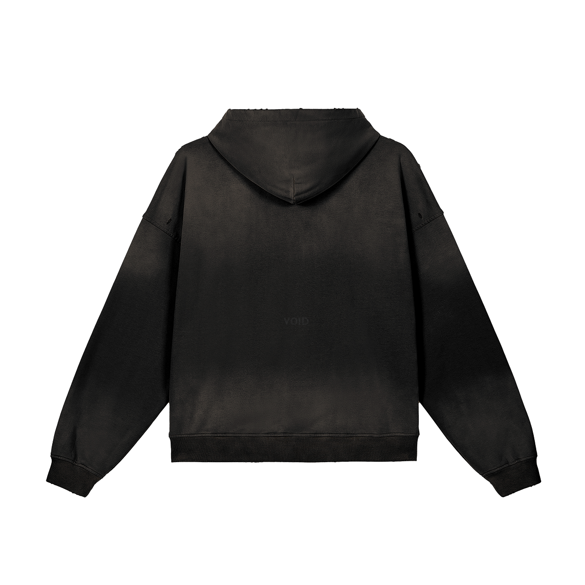 VOID Sun-Bleached Distressed Hoodie — Back view