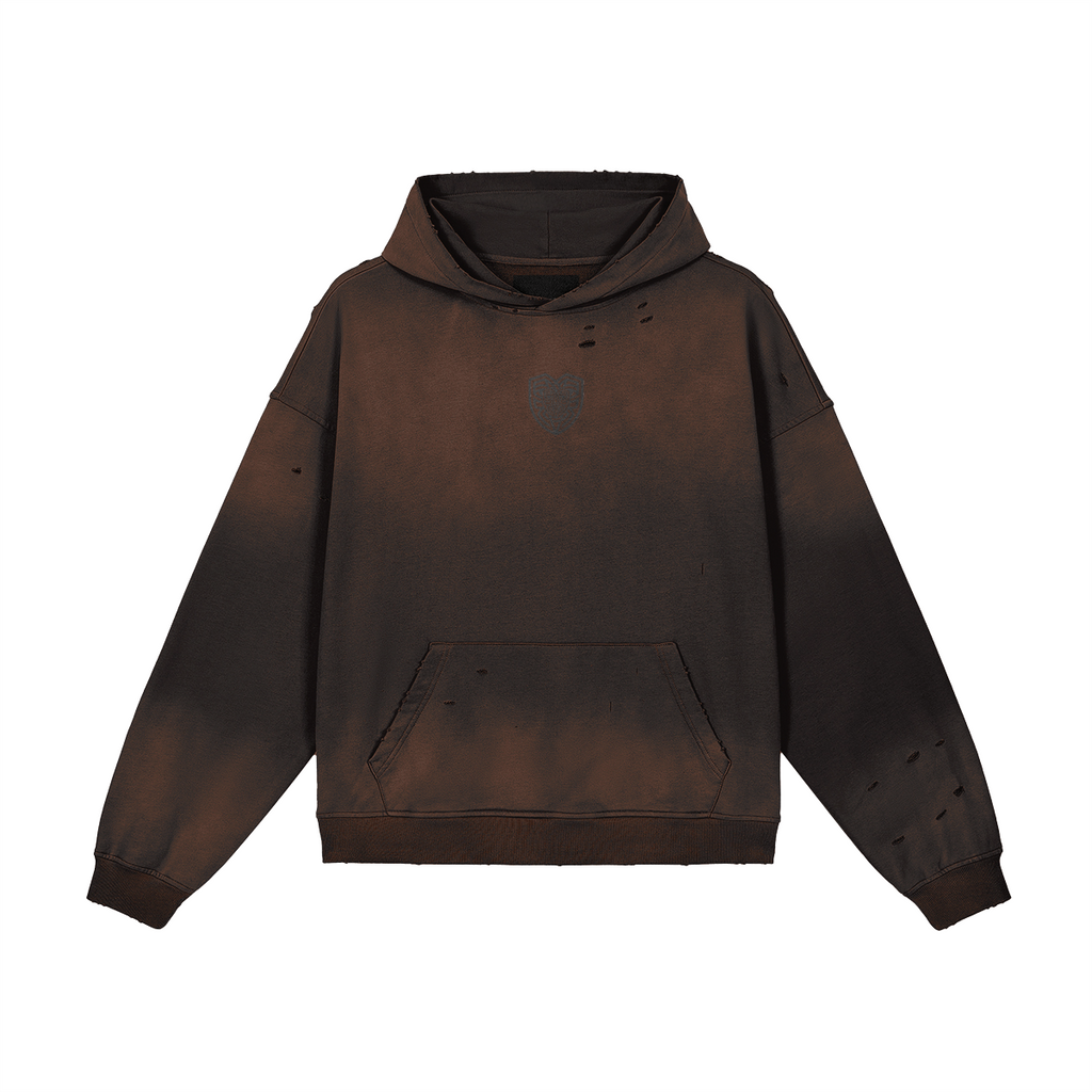 VOID Sun-Bleached Distressed Hoodie — Front view