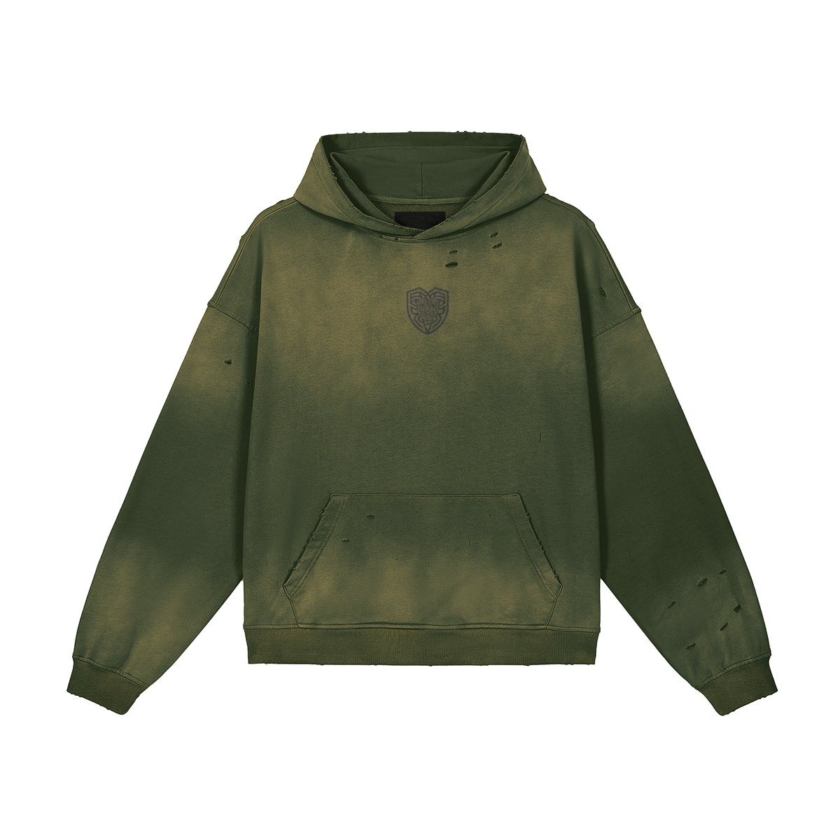 VOID Sun-Bleached Distressed Hoodie — Front view