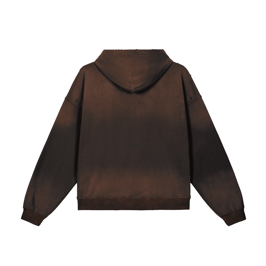 VOID Sun-Bleached Distressed Hoodie — Back view
