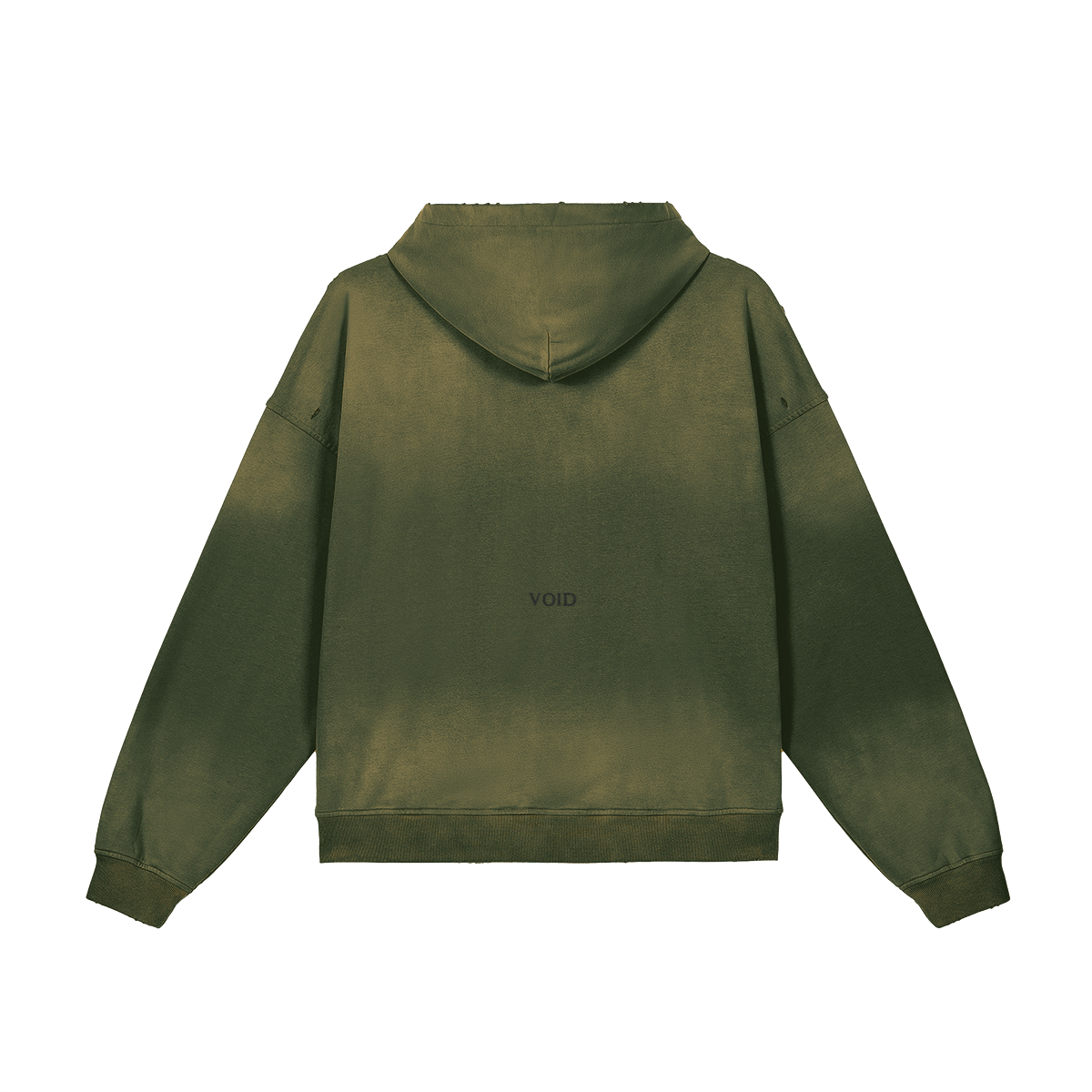 VOID Sun-Bleached Distressed Hoodie — Back view